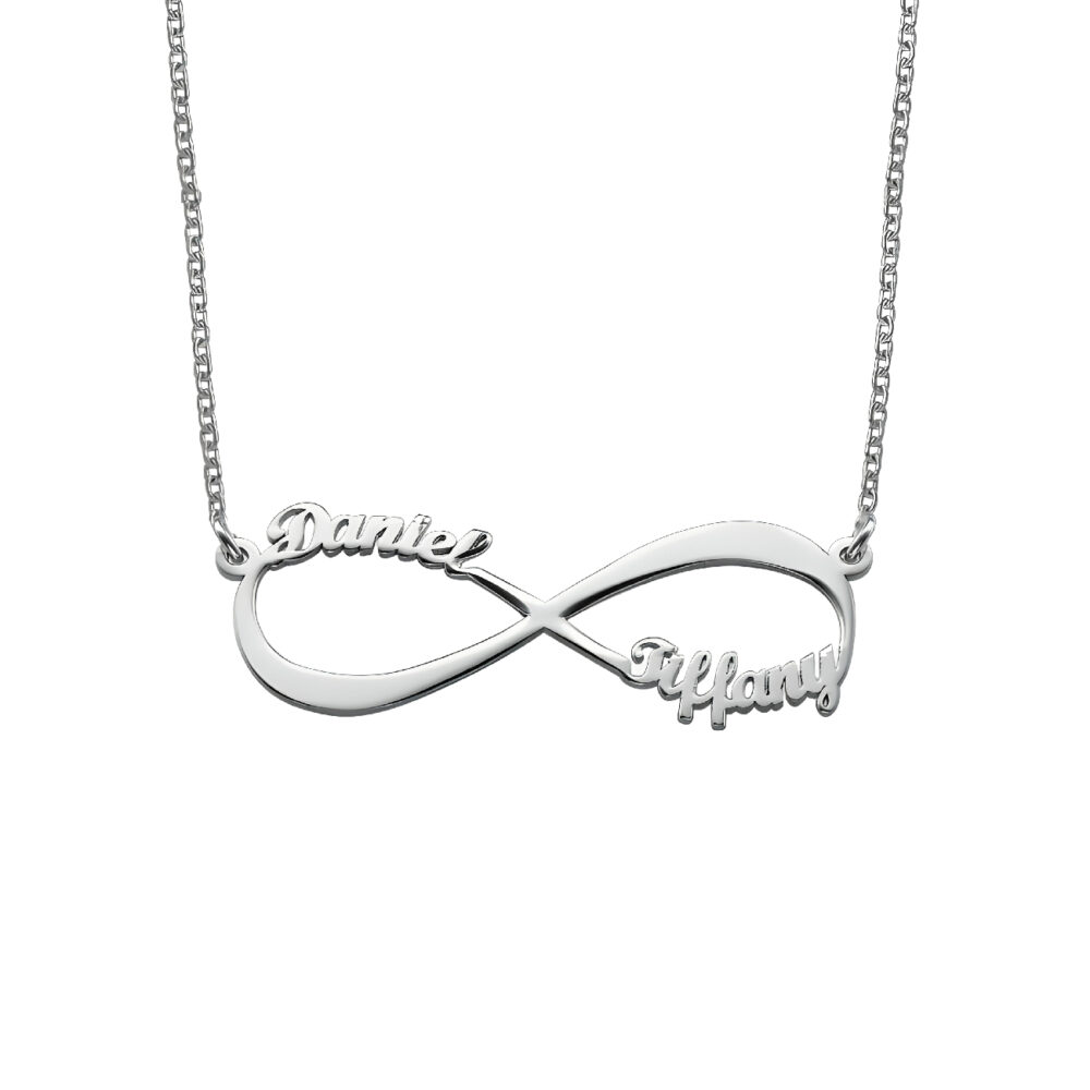 CADENA CON DIJE INFINITO PLATA 925 CON NOMBRE - JOPE05
