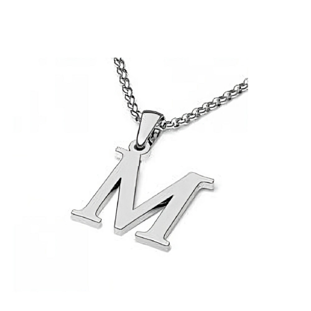 CADENA CON DIJE INICIAL PERSONALIZADO PLATA 925 - JOPE04