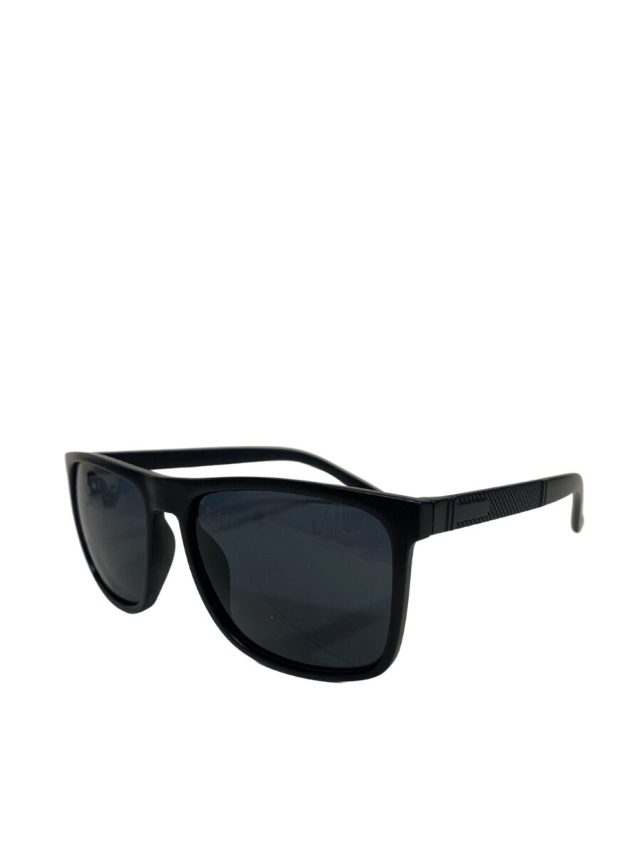 LE530-LENTES DE MODA NEGROS VIDRIO NEGRO