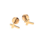 AROS ABRIDORES BEBE DE ORO 18K CON FORMA DE CRUZ - ABO085 - Imagen 2