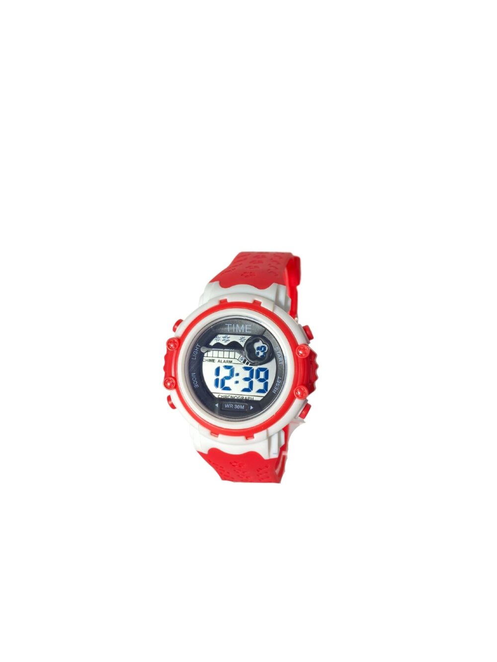 RELOJ TIME ROJO CON DETALLES BLANCOS-RE643 - Imagen 2