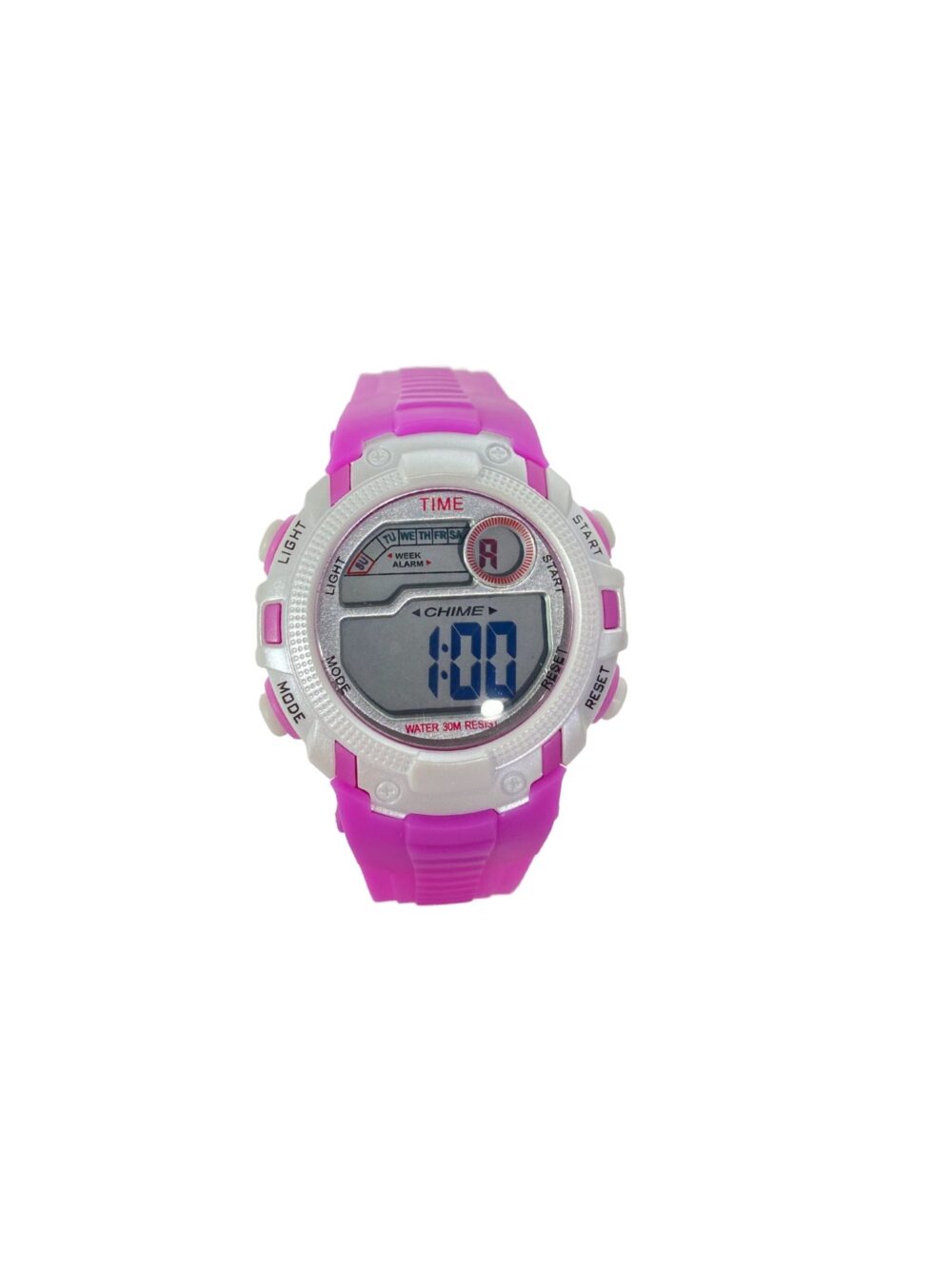 RELOJ TIME MAGENTA CON DETALLES BLANCOS-RE648 - Imagen 2