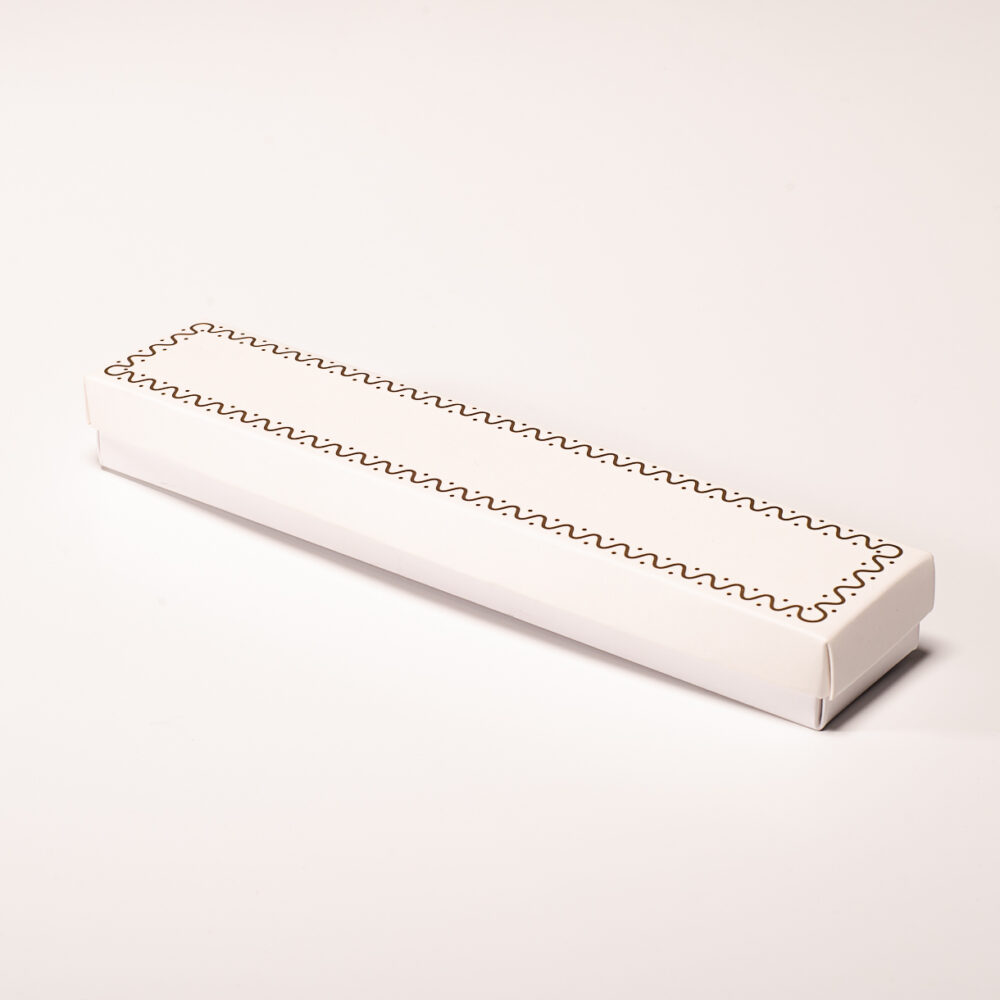CAJA PARA PULSERA DE CARTON RIGIDA BLANCA MATE