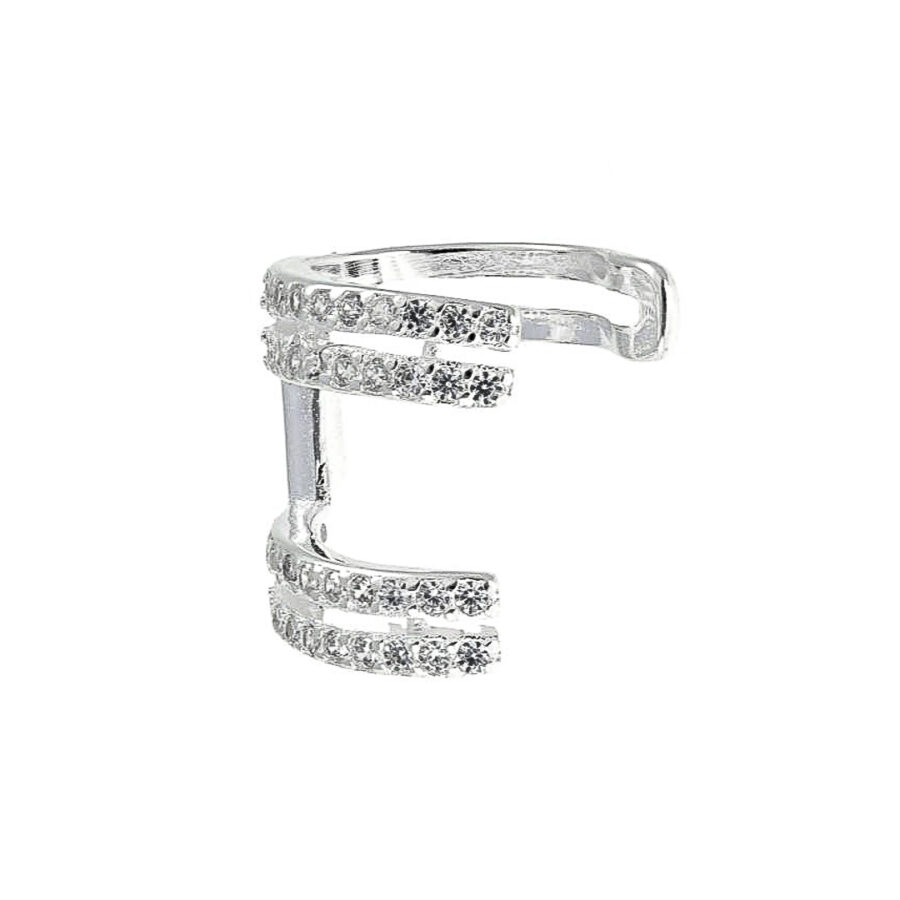 CUFF ZIRCONIA DE PLATA 925 DOBLE - ARCF2208