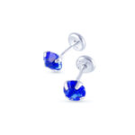ABRIDORES PREMIUM DE PLATA 925 CON ZIRCONIA AZUL MEDIANO