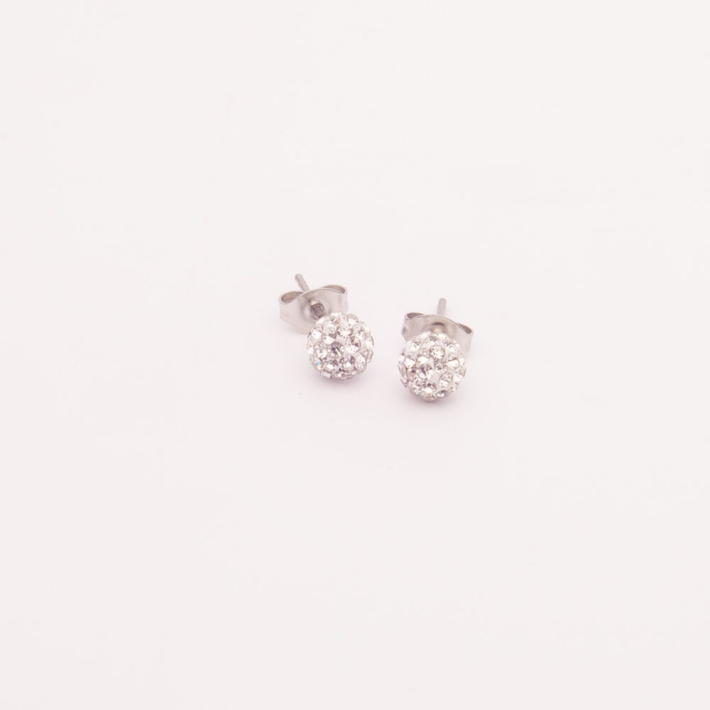AROS DE ACERO QUIRÚRGICO CON BOLITA Y ZIRCONIAS