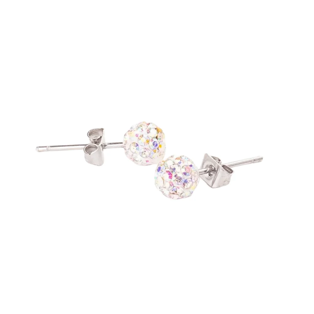 AROS PASANTES DE ACERO QUIRURGICO BOLITA CON ZIRCONIAS