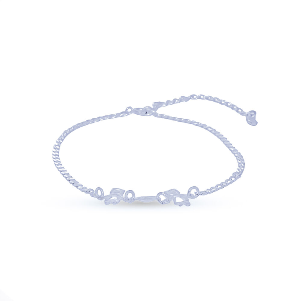 PULSERA DE PLATA 925 FORCE Y DETALLES DE NENAS Y CORAZON