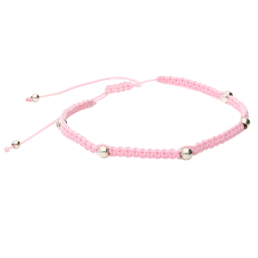 PULSERA MACRAME CON FORMA TRENZADA CON ESFERITAS-PM04H2