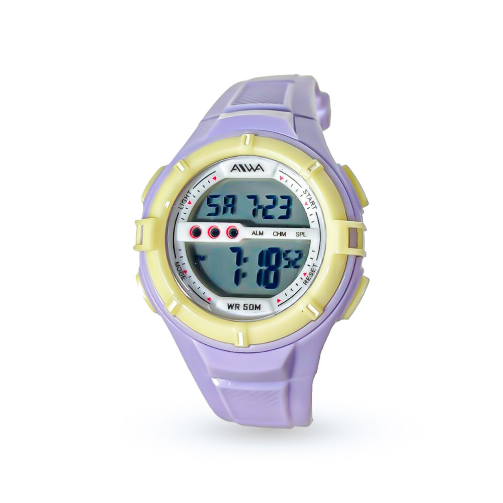 RELOJ AIWA LILA CON DETALLES BIEGE-RE658