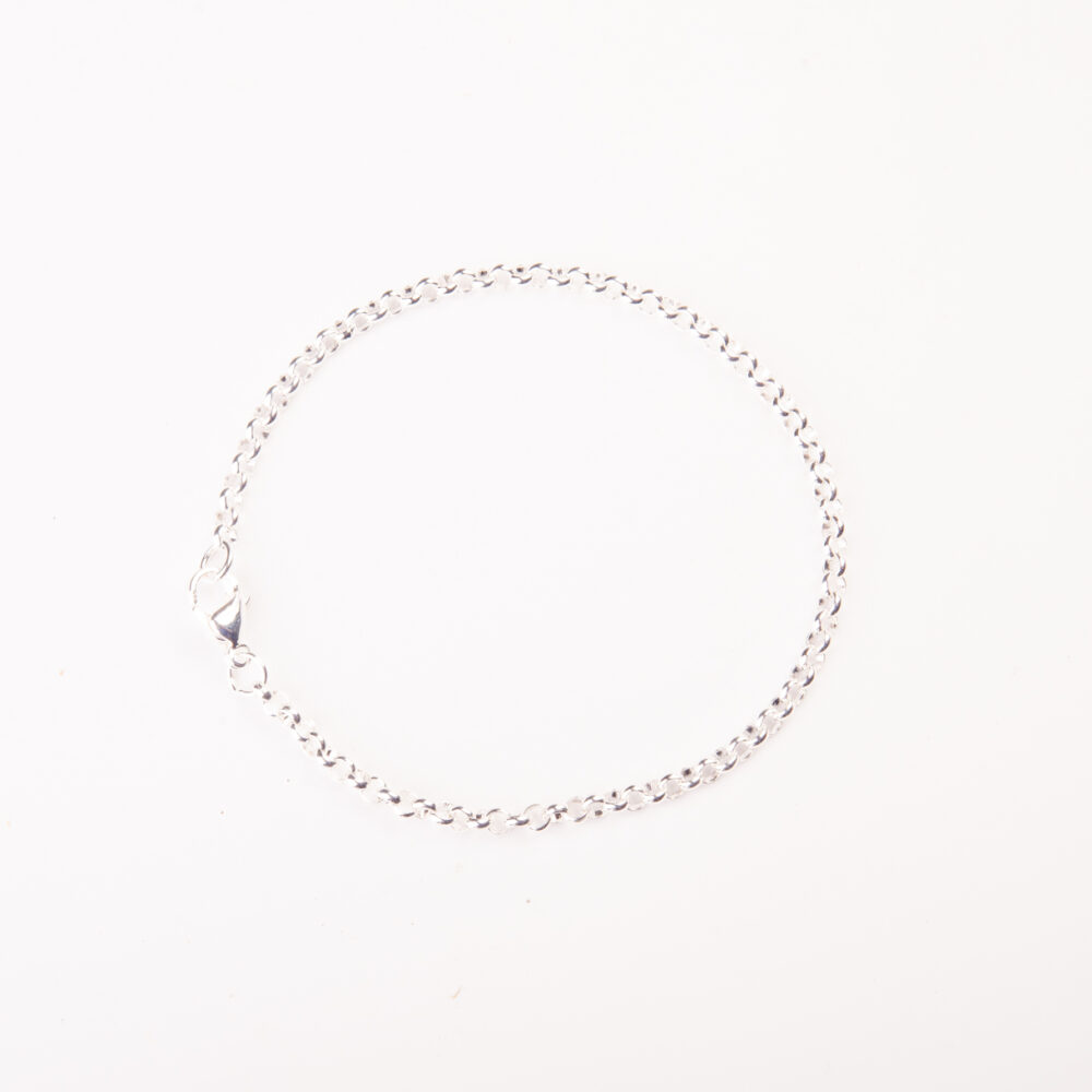 PULSERA DE ACERO BLANCO MINI ROLO - ACE409P