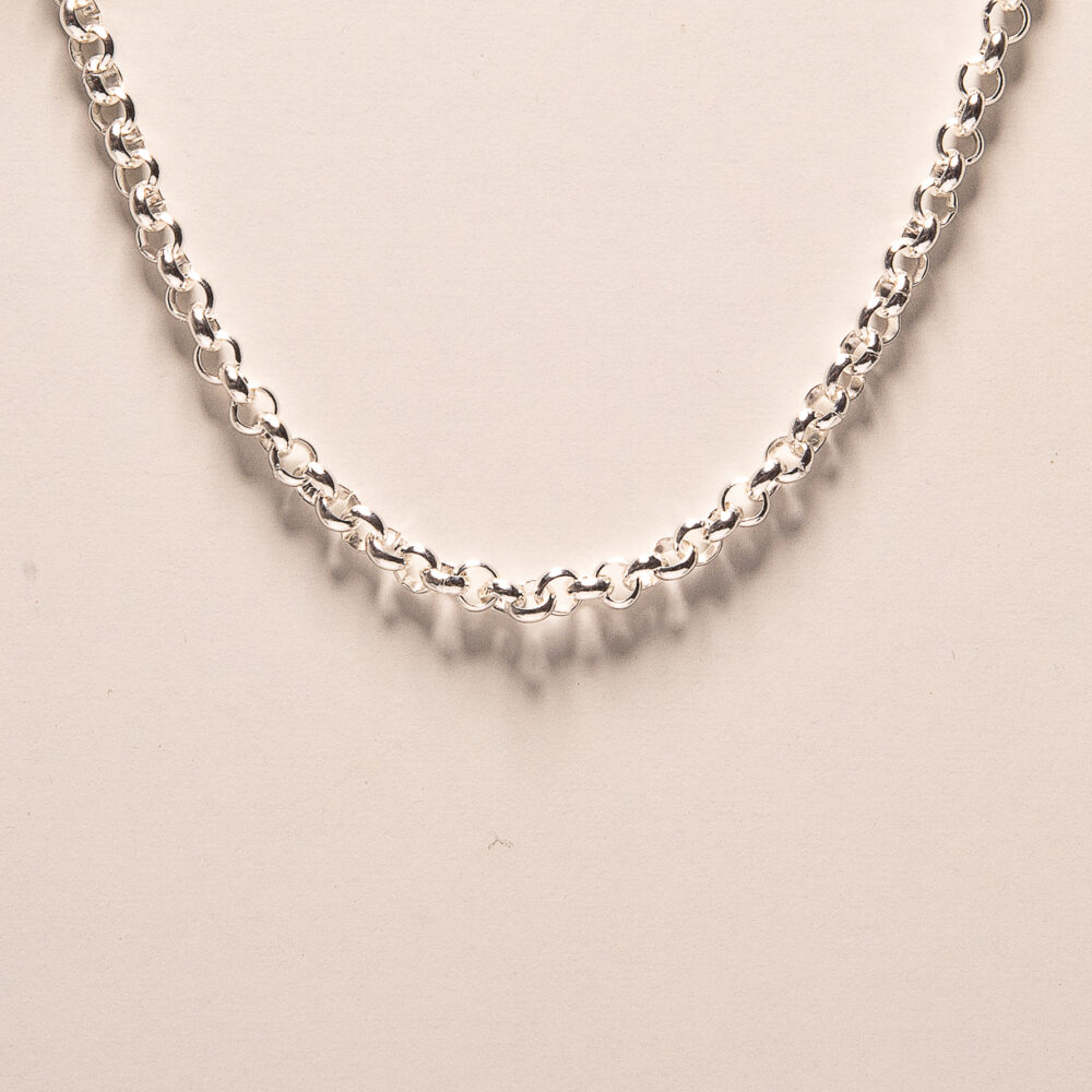 PULSERA DE ACERO BLANCO ROLO CHICA - ACE410P