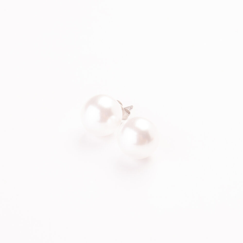 AROS DE PERLA GRANDE DE ACERO QUIRURGICO (11mm)-ACEA423 - Imagen 2