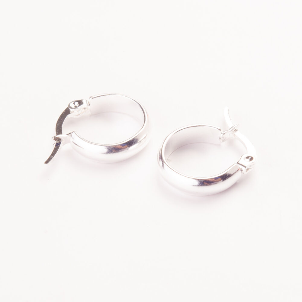 ARGOLLAS CUBANAS DE ACERO BLANCO CHATAS DE 12MM-ACEA433