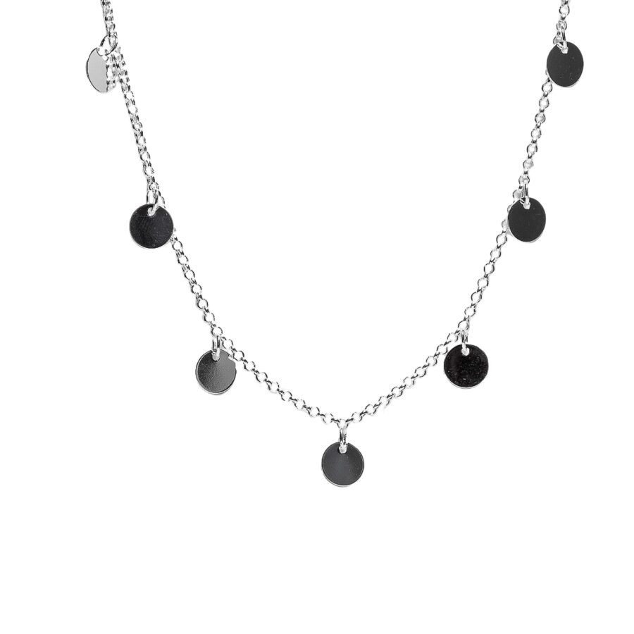 CHOKER DE PLATA 925 + CIRCULOS LISOS