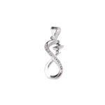 DIJE DE PLATA 925 SIGNO INFINITO Y LATIDO CON ZIRCONIA - Imagen 2