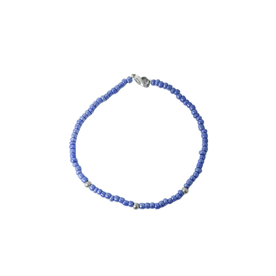 PLB25- PULSERA SEMI JOYAS BOLITAS DE PLATA Y BIJOU - Imagen 2