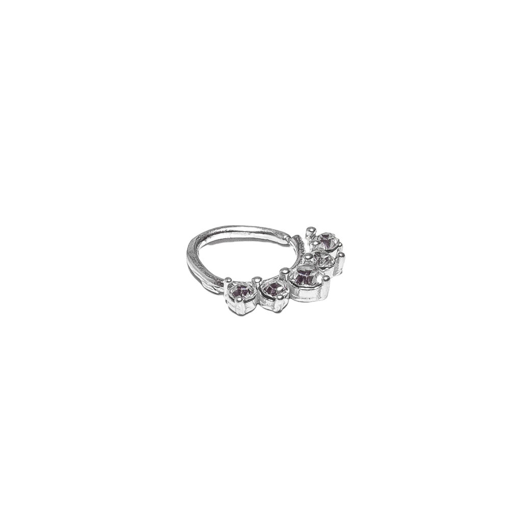 PIERCING SEPTUM DE PLATA 925 CON 5 ZIRCONIAS - PS05 - Imagen 2
