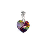 DIJE CORAZÓN DE CRISTAL VERDE TORNASOLADO - DIS005 - Imagen 2
