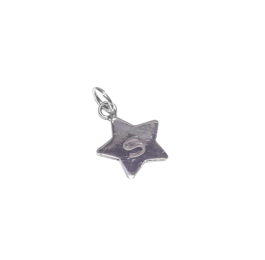 DIJE DE PLATA 925 ESTRELLA CON LETRA S GRABADA – DJ24 - Imagen 2