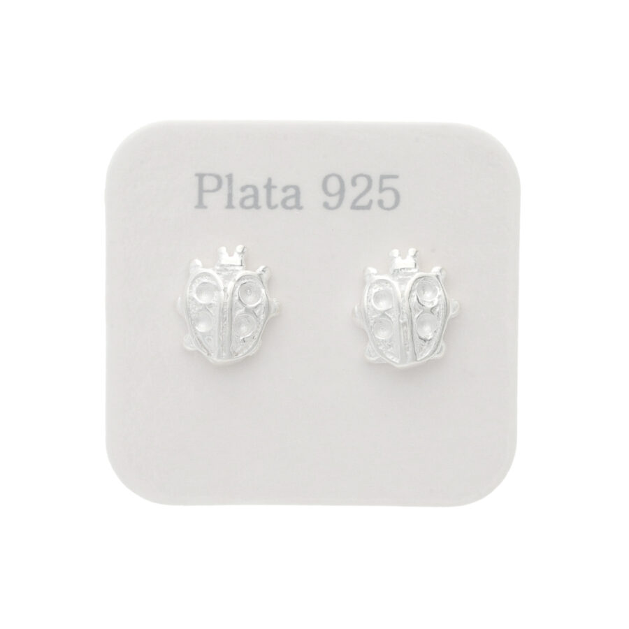 AROS DE PLATA 925 CON VAQUITA DE SAN ANTONIO LABRADA