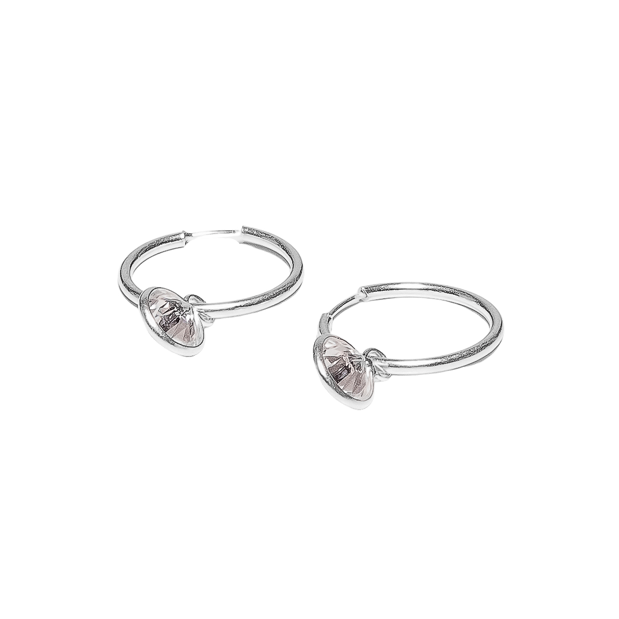 ARGOLLAS DE PLATA 925 CON ZIRCONIA CIRCULAR - ARG191 - Imagen 2