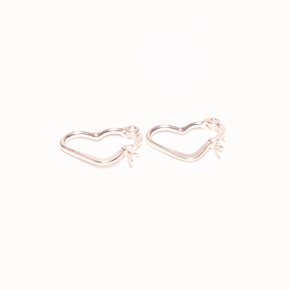 ARGOLLAS DE PLATA 925 CORAZON CALADO - ARG300 - Imagen 2