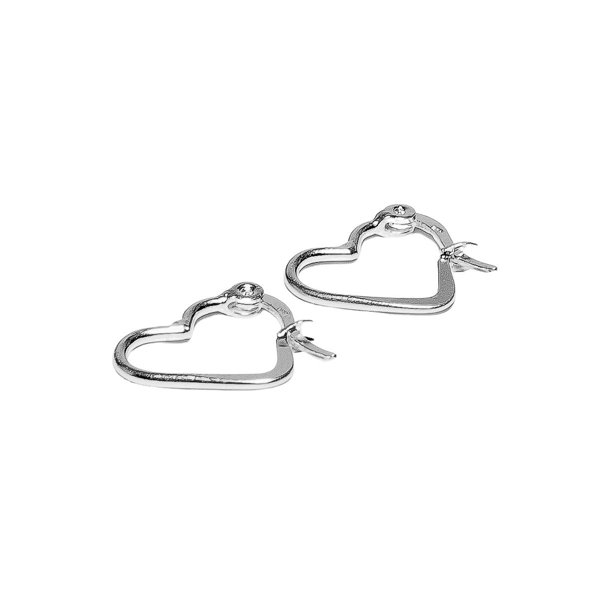 ARGOLLAS DE PLATA 925 CORAZON CALADO - ARG300