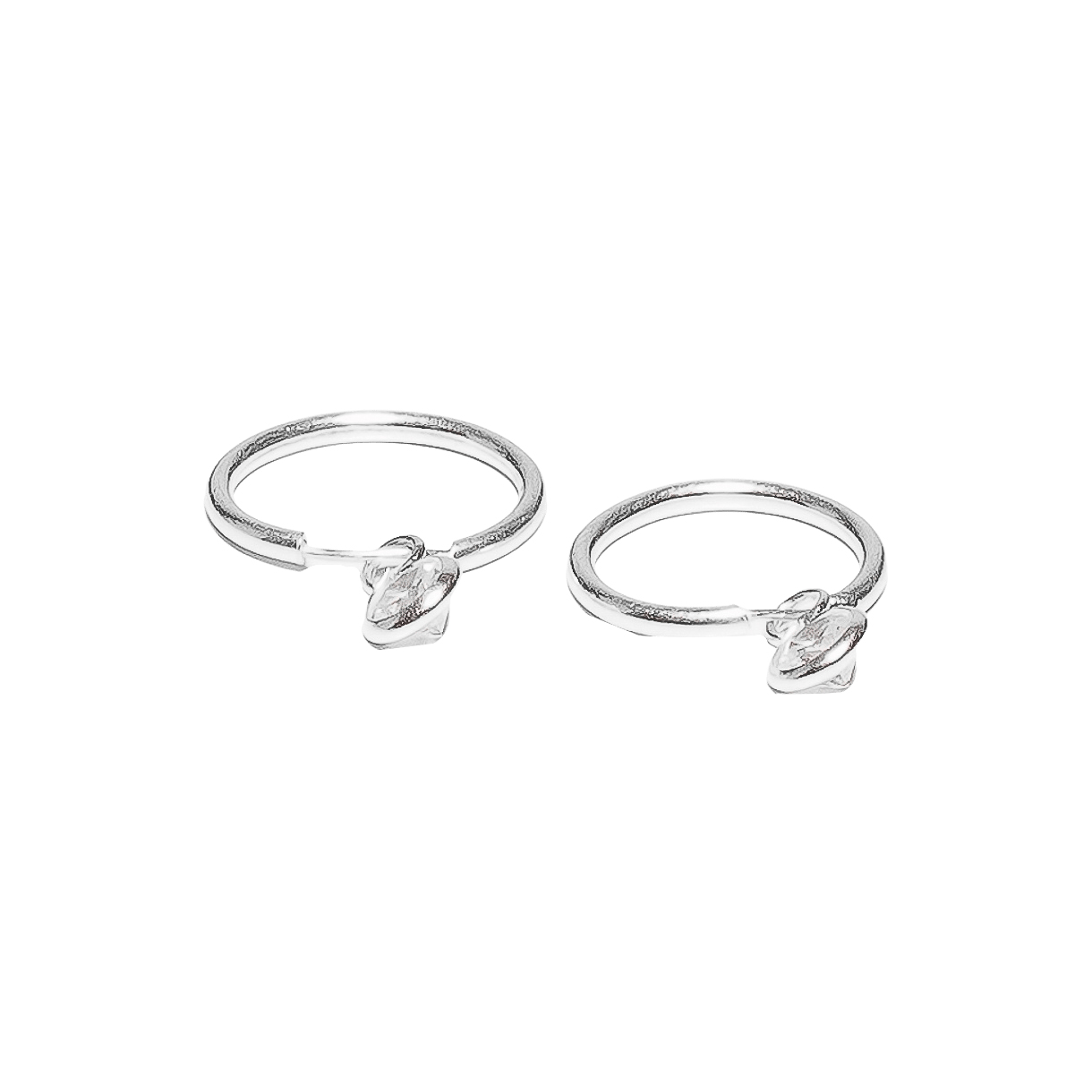 ARGOLLAS DE PLATA 925 CON MINI ZIRCONIA - ARG355 - Imagen 2