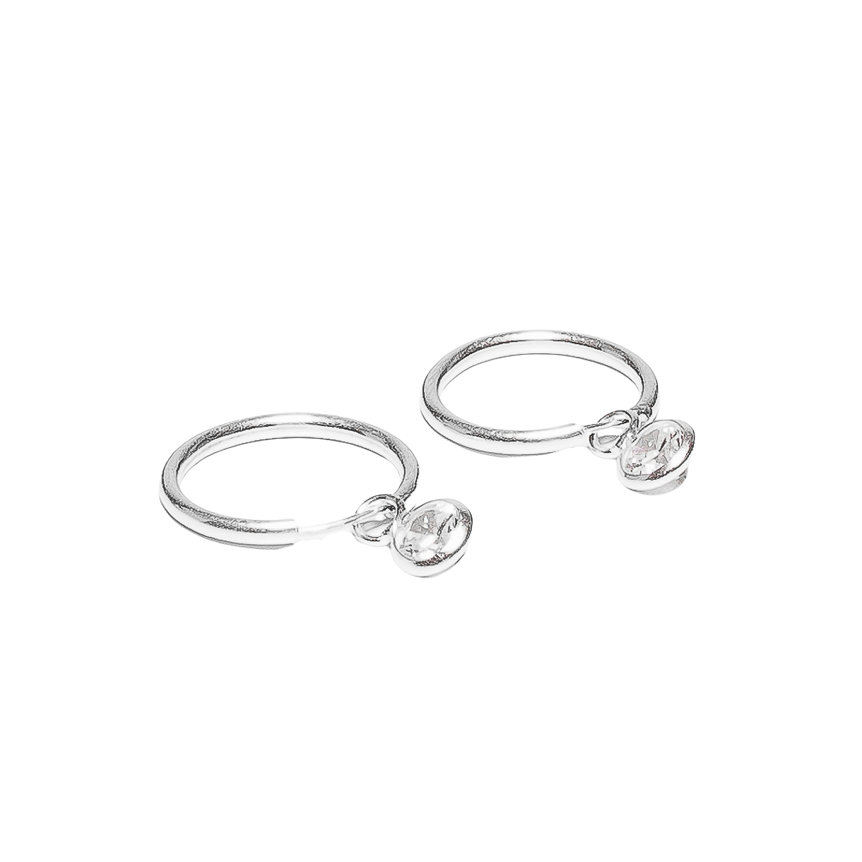 ARGOLLAS DE PLATA 925 CON MINI ZIRCONIA - ARG355