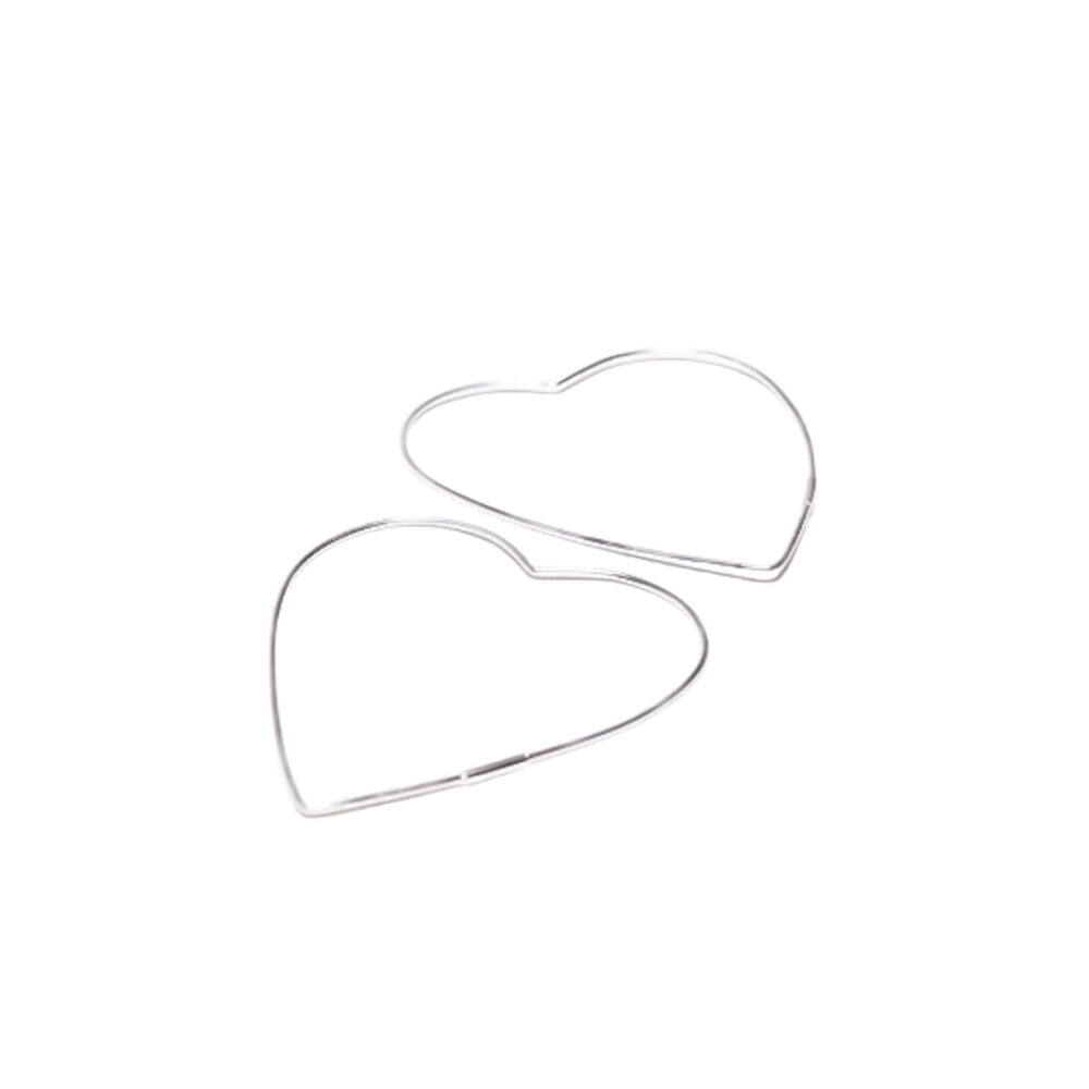 ARGOLLAS DE PLATA 925 CORAZON GRANDE CALADO - AR3170