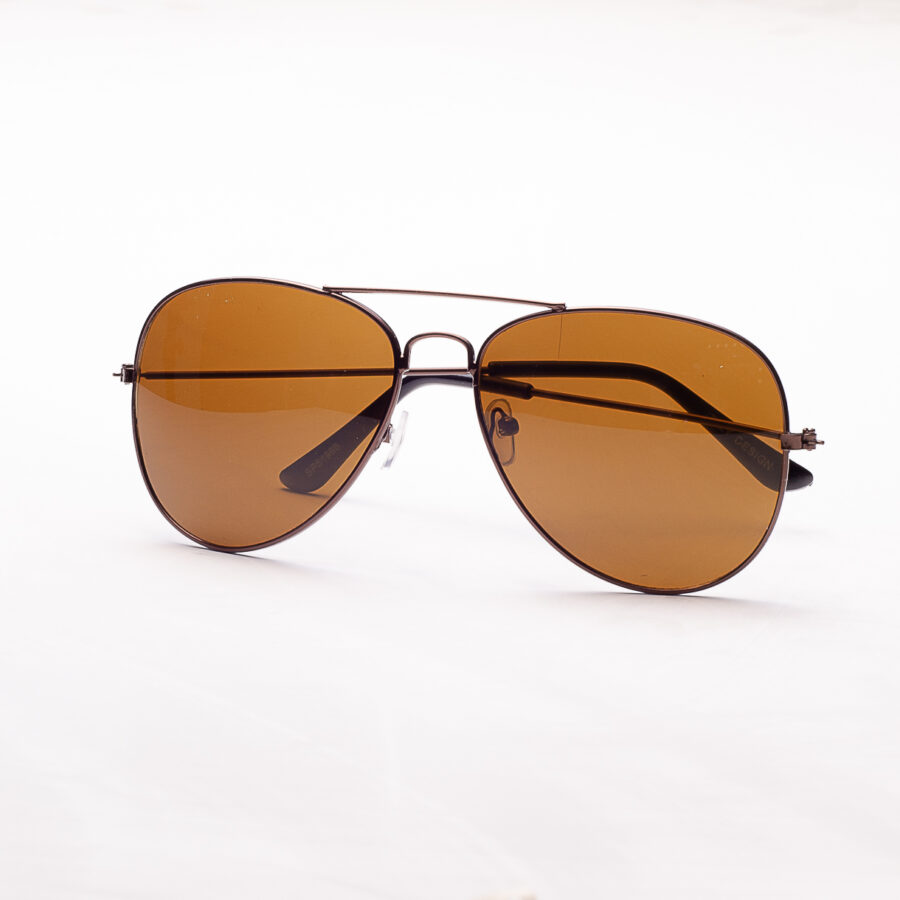 LENTES DE MODA ESTILO AVIADOR MARRON CON MARCO DEL MISMO TONO - LE1006 - Imagen 2