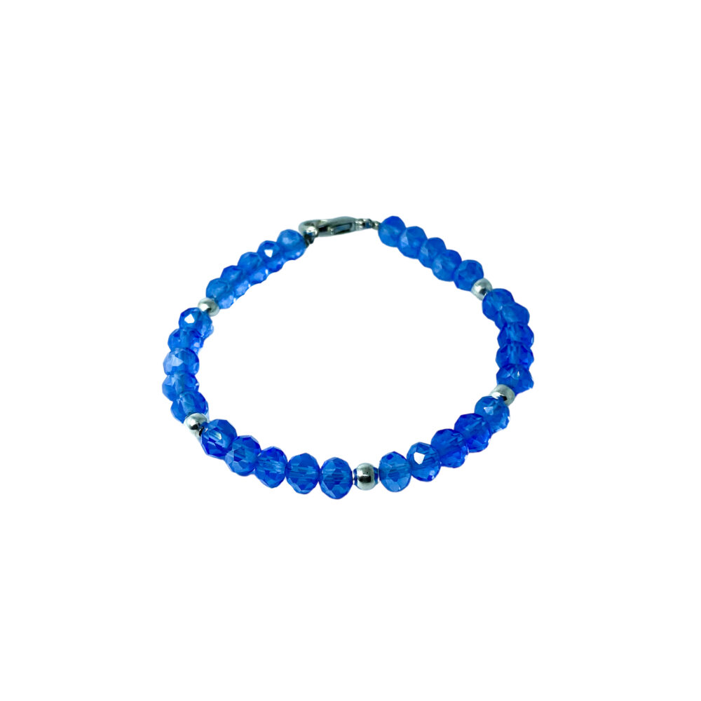 PBIJOU004- PULSERA BIJOU CON CRISTAL DE ROCA AZUL