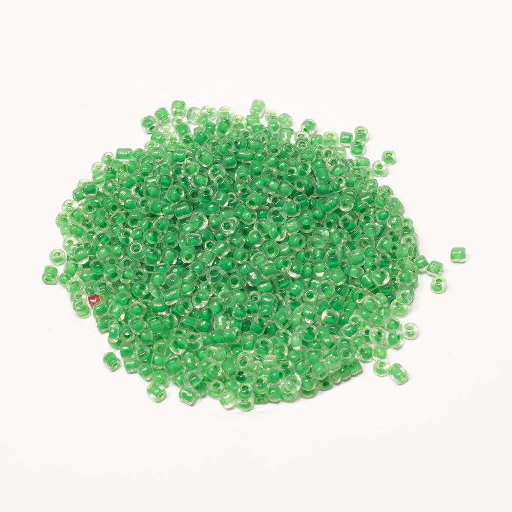 MOSTACILLAS VERDE CON TRANSPARENTE X 25 GRAMOS
