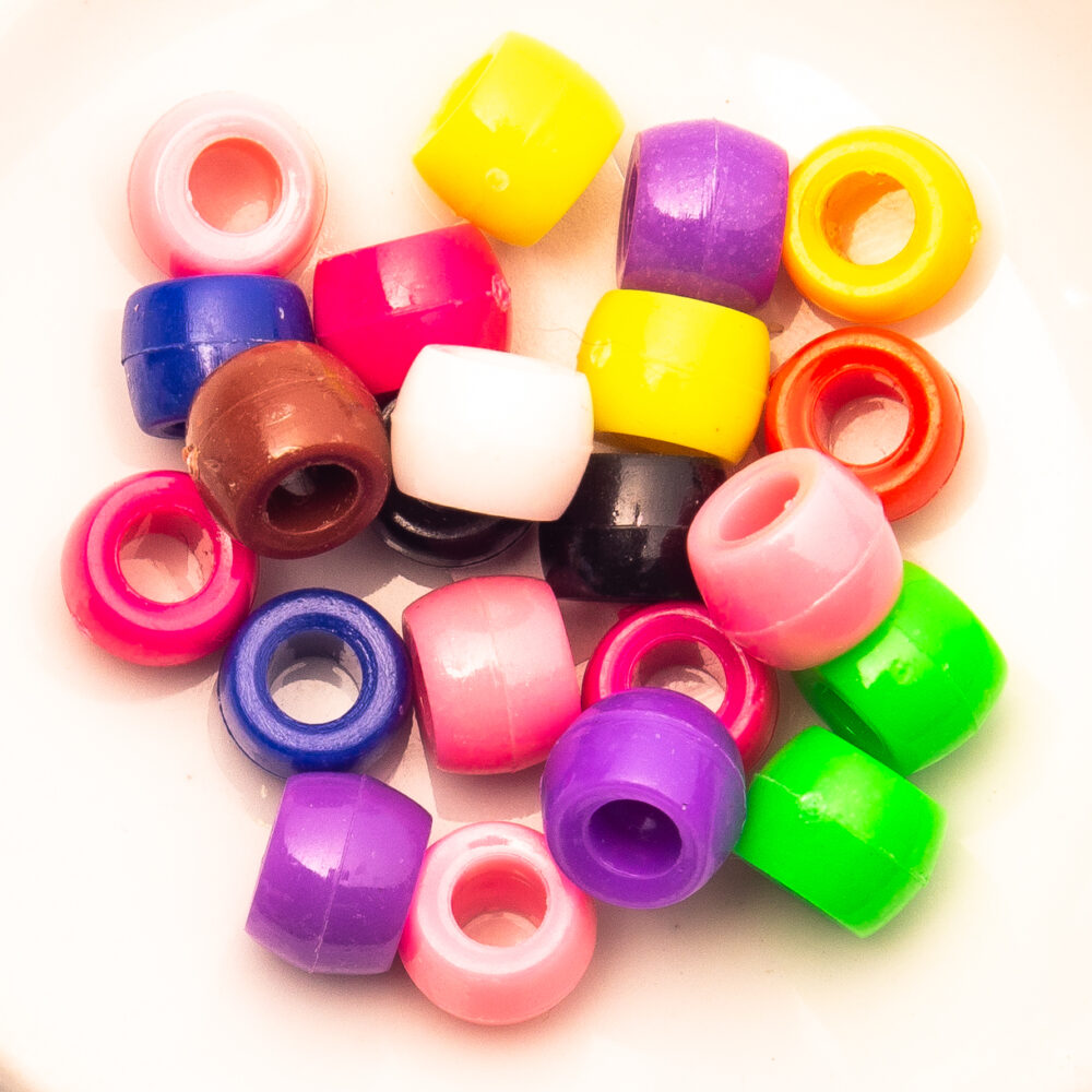 CUENTA PARA TRENZAS MULTICOLOR X 10 GRAMOS