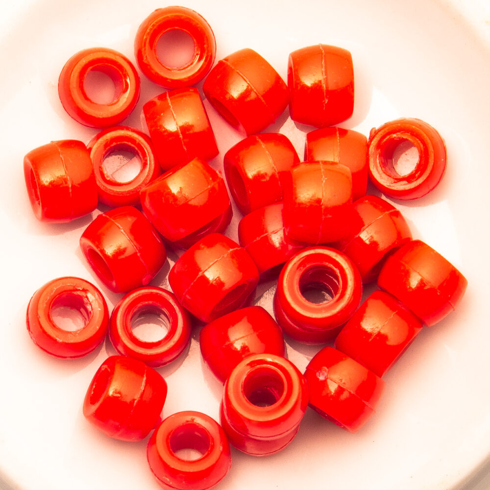 CUENTA PARA TRENZAS ROJO X 10 GRAMOS