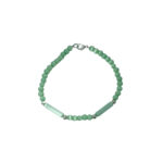 PULSERA SEMI JOYA PLATA 925 Y BIJOUTERIE BOLITAS COLOR VERDE - Imagen 2