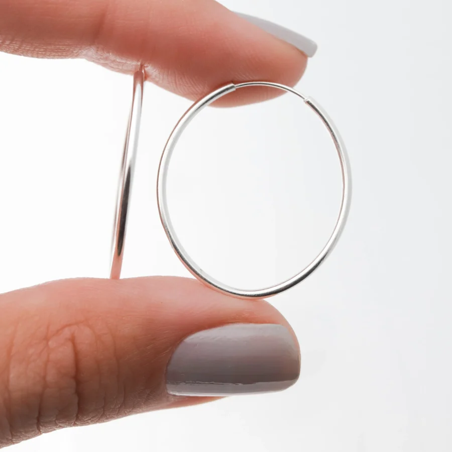 ARGOLLAS DE PLATA 925 LISAS 19MM - ARC302L