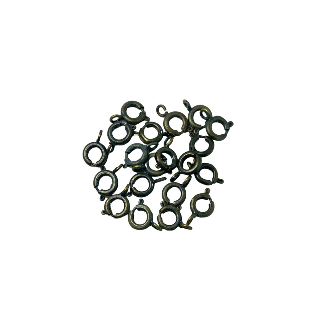 CIERR01- GANCHO RESORTE  COLOR BRONCE X 10 UNIDADES