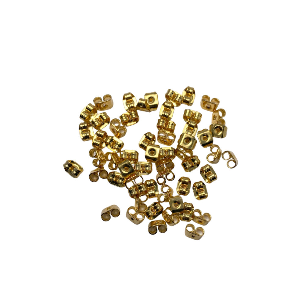 FRUF02 - TUERCA DE ARO MARIPOSA COLOR DORADO X 10 GRAMOS
