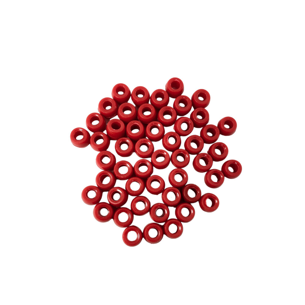 TRENP12 - CUENTA PLASTICA ROJA X 10 GRAMOS