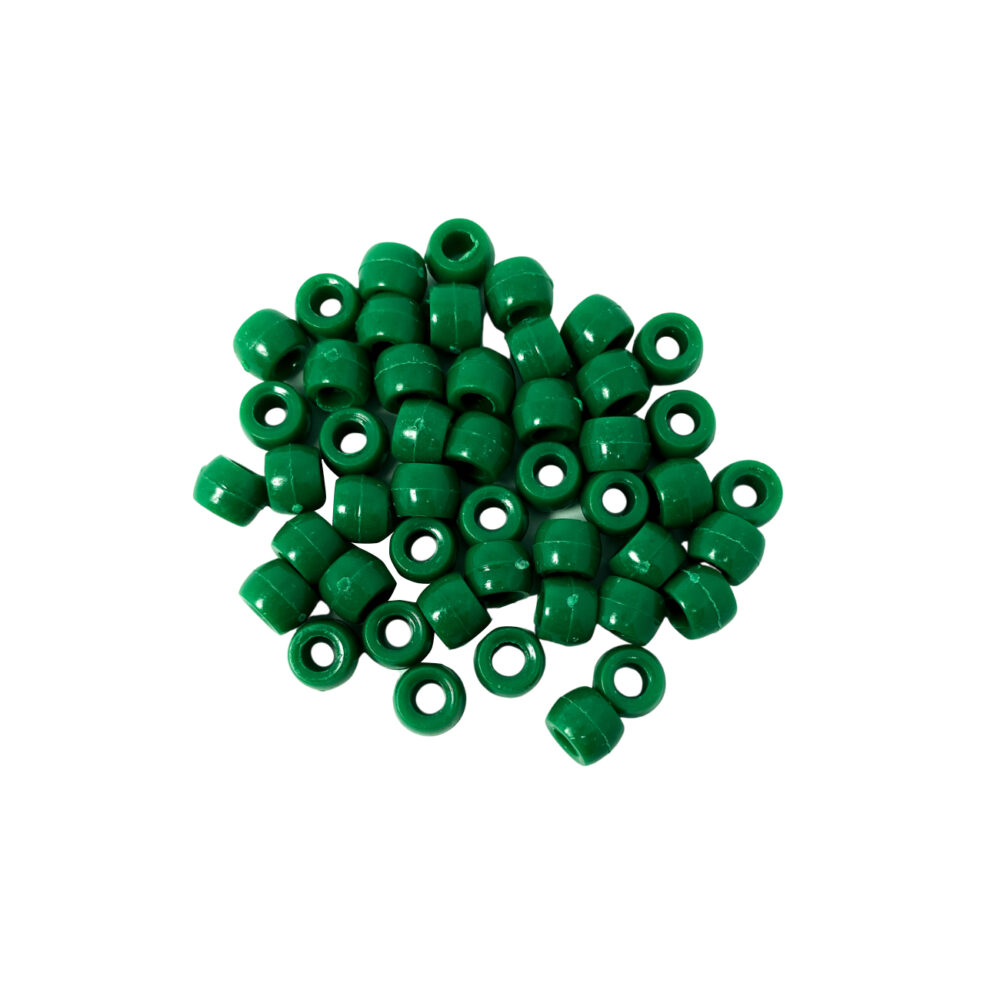 TREP13 - CUENTA PLASTICA VERDE OSCURO X 10 GRAMOS