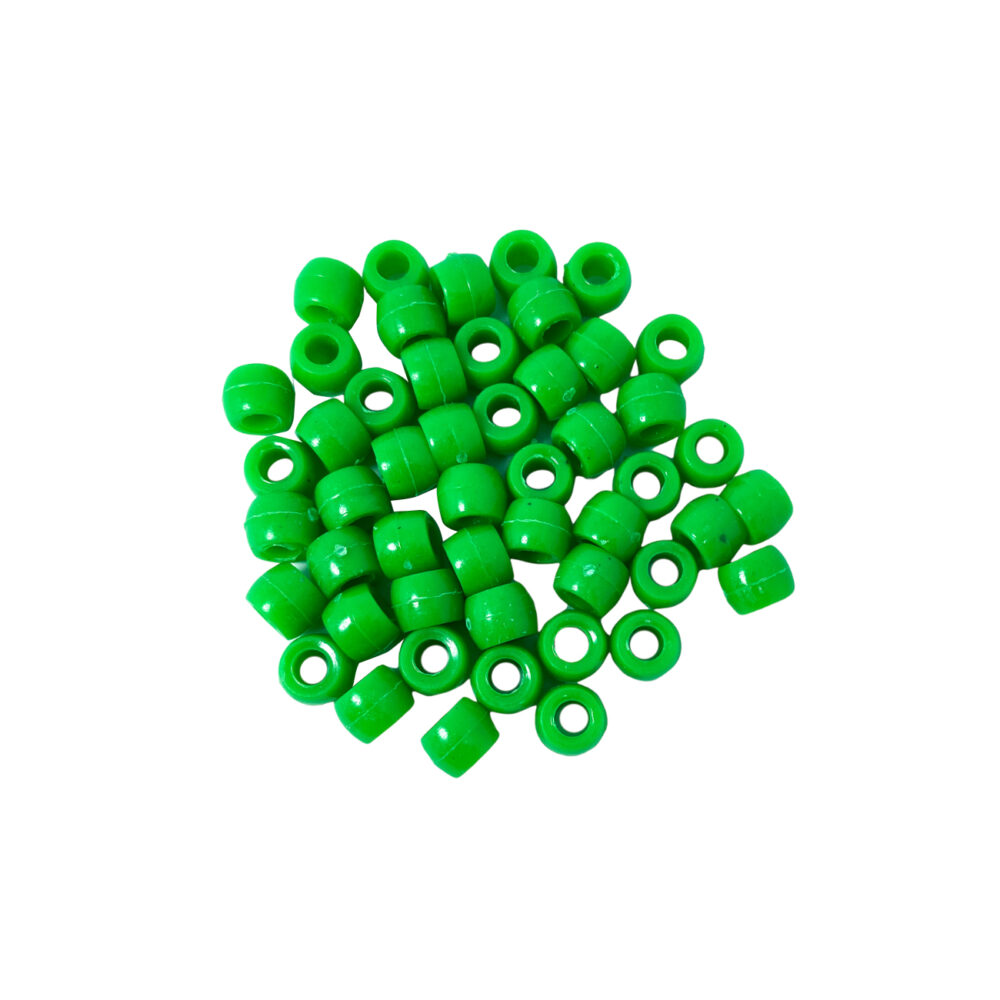 TRENP14 - CUENTA PLASTICA VERDE MANZANA X 10 GRAMOS