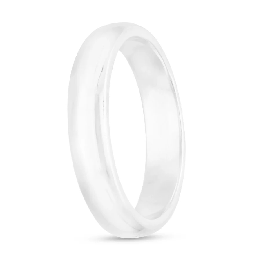 ANILLO ALIANZA DE PLATA 925 ACABADO LISO OVALADO 5MM DE GROSOR