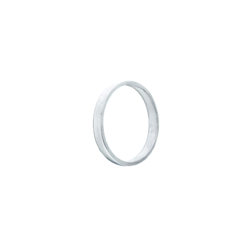 ANILLO ALIANZA DE PLATA 925 ACABADO LISO PLANO 4.5MM DE GROSOR
