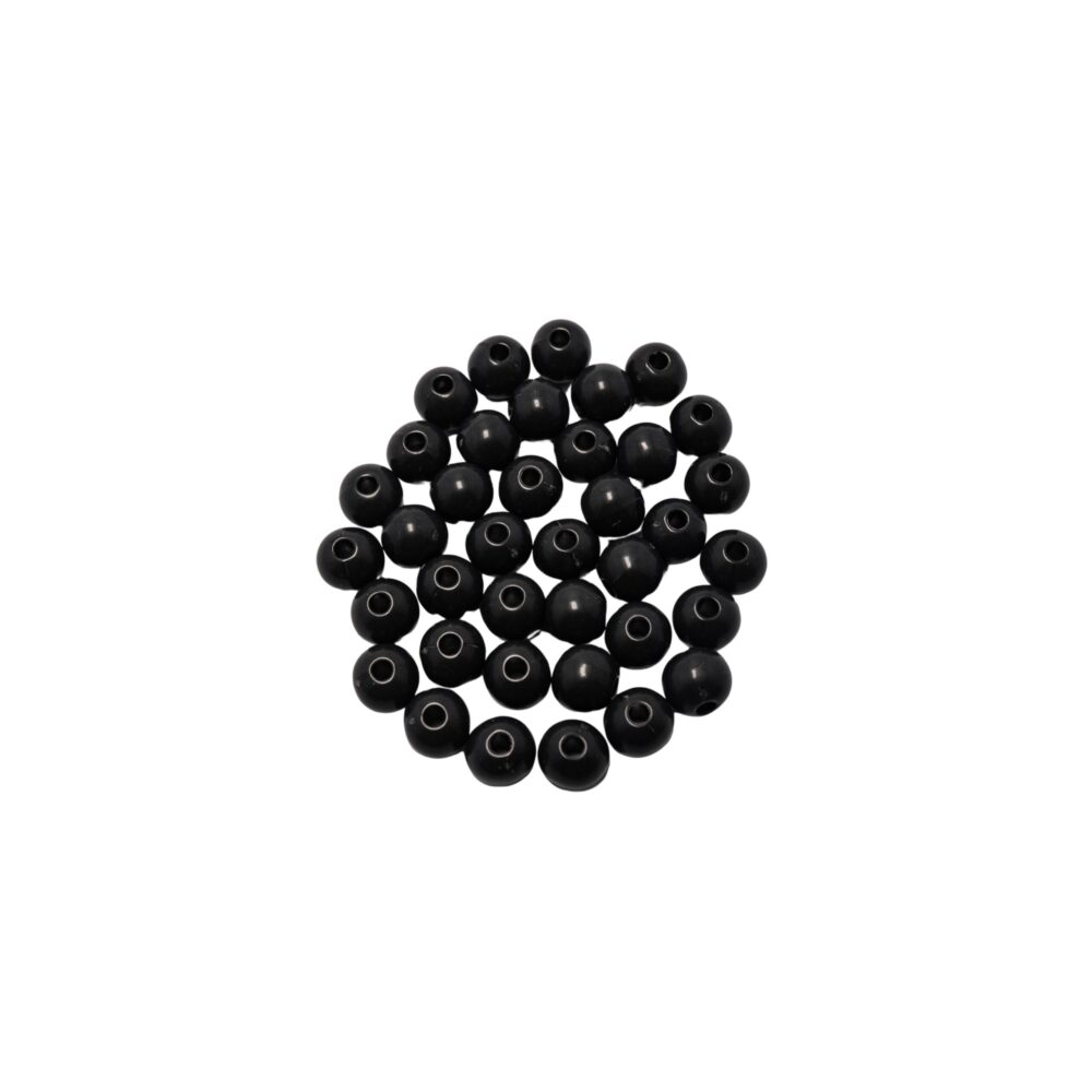 CUENTA PLASTICA NEGRA N6 X 10 GRAMOS-PL04