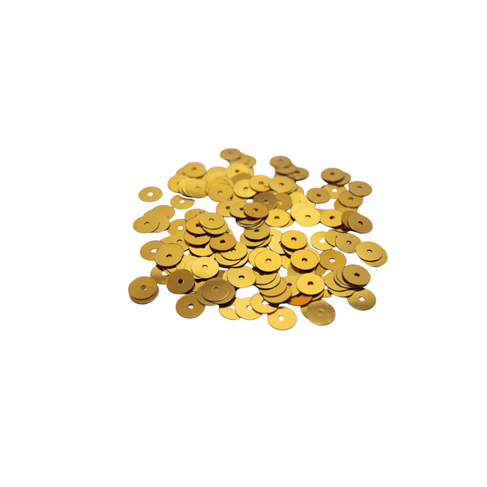 LENTEJUELA DORADA PLANA DE 4MM X 10 GRAMOS-LENT02