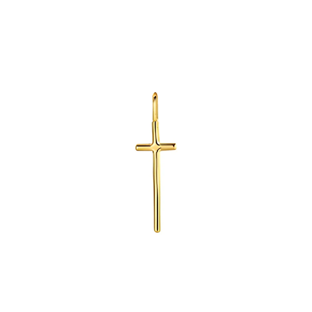 OR17- DIJE CRUZ LISA ORO 18K