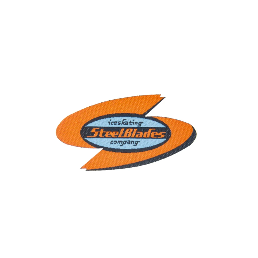 PARCHE TERMOADHESIVO STEEL BLADES CELESTE CON NARANJA- 32P