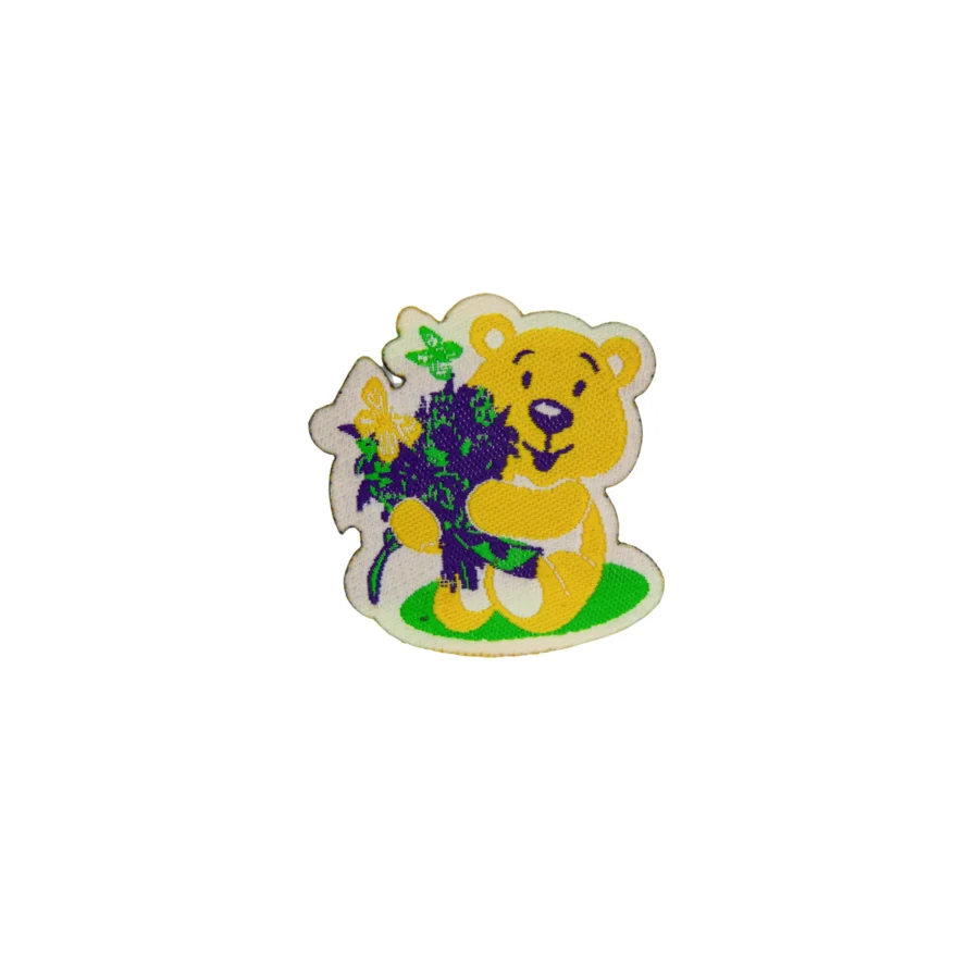 PARCHE TERMOADHESIVO OSO CON FLORES- 590P